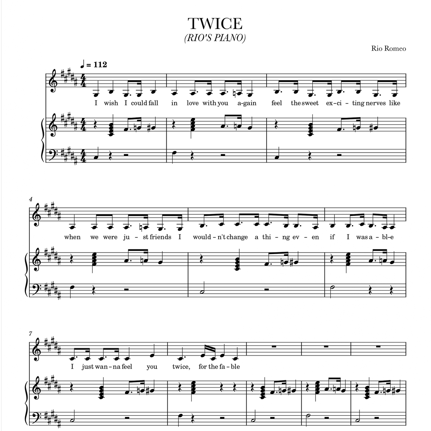 TWICE SHEET MUSIC